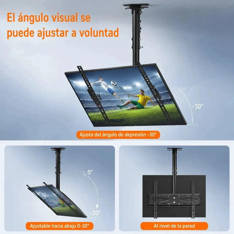 SOPORTE DE TECHO PARA TV DE 32 A 70 PULGADAS CON INCLINACION - 7