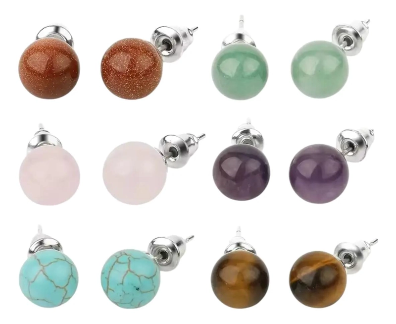 AROS DE PIEDRAS NATURALES PARA MUJER EN DIFERENTES TAMAÑOS - 3