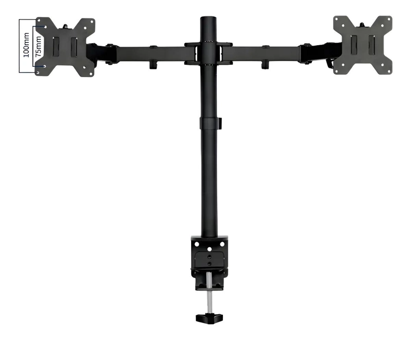 SOPORTE DOBLE PARA MONITOR DE 15 A 30 PULGADAS CON BRAZO AJUSTABLE - 1