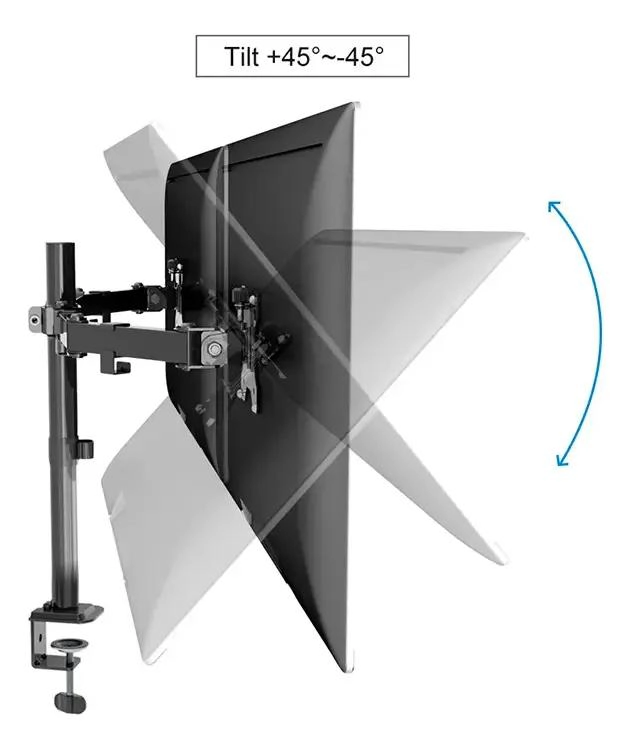 SOPORTE DOBLE PARA MONITOR DE 15 A 30 PULGADAS CON BRAZO AJUSTABLE - 4