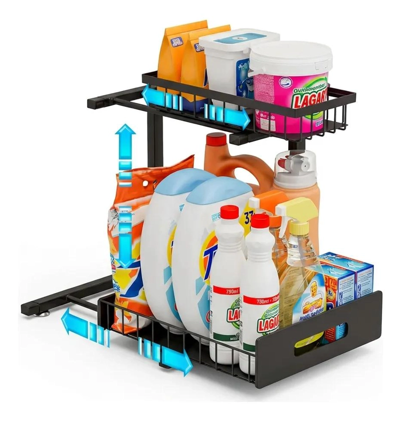 ORGANIZADOR DESLIZANTE AJUSTABLE PARA COCINA Y BAÑO - 5