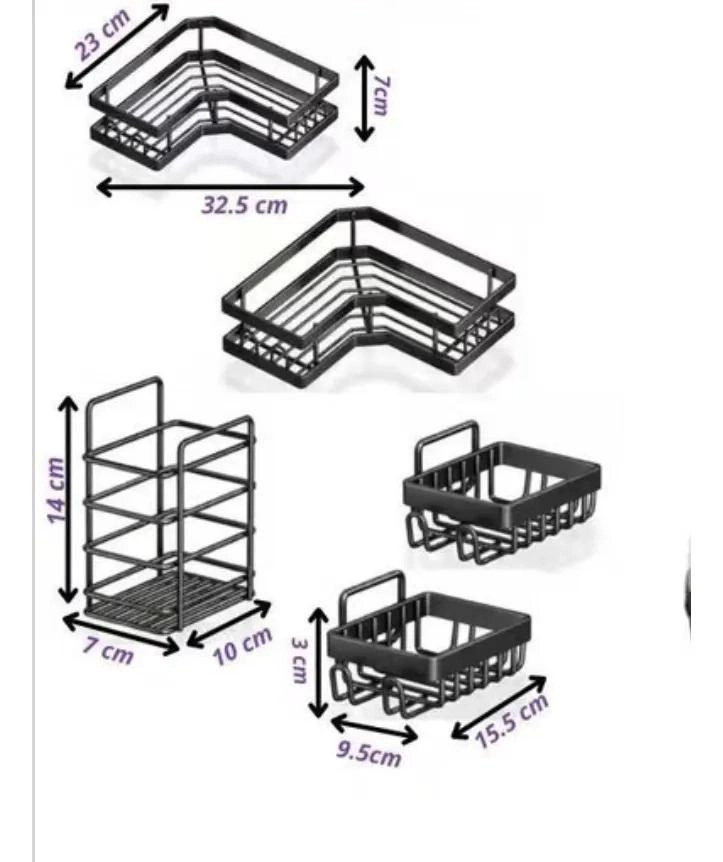 ESQUINERO ADHESIVO NEGRO ACERO INOXIDABLE PARA BAÑO Y COCINA - 2