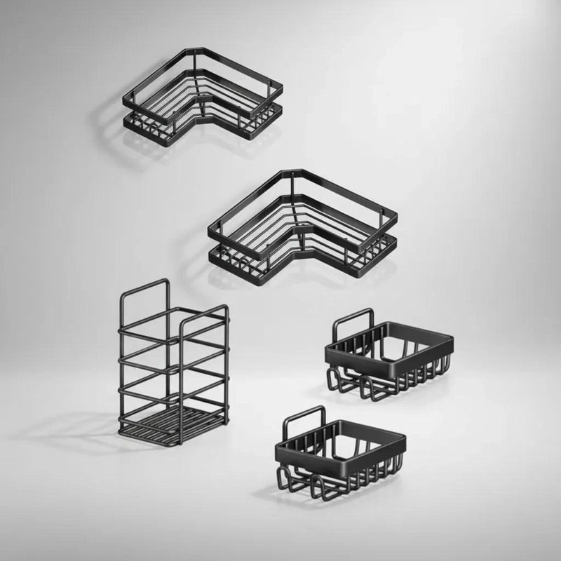 ESQUINERO ADHESIVO NEGRO ACERO INOXIDABLE PARA BAÑO Y COCINA - 3