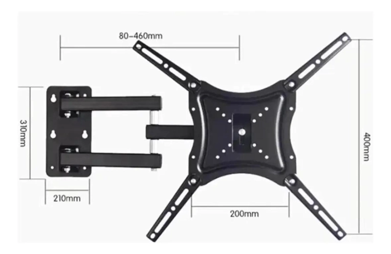 SOPORTE DE PARED PARA TELEVISOR DE 14 A 55 PULGADAS - 4