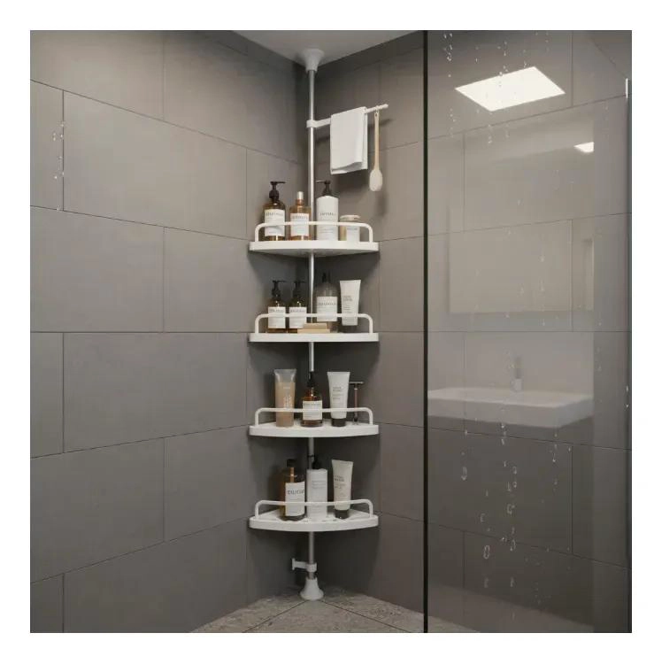 ORGANIZADOR ESQUINERO AJUSTABLE PARA DUCHA CON 4 NIVELES - 8