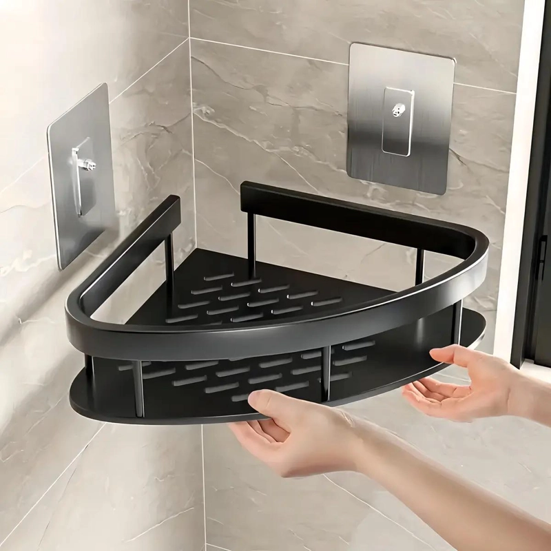 ORGANIZADOR ESQUINERO DE ALUMINIO PARA DUCHA Y BAÑO CON 2 ESTANTES - 5