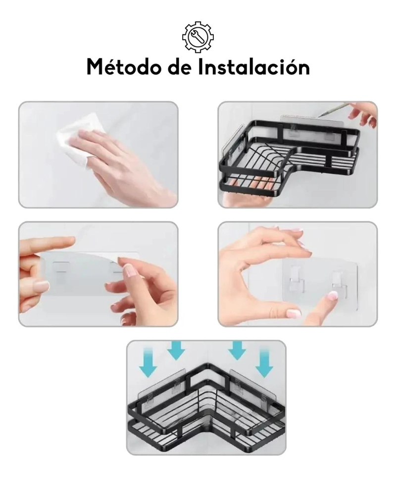 SET DE 5 REPISAS ESQUINERA PARA DUCHA Y BAÑO - 3