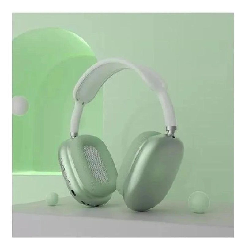AUDIFONOS INALAMBRICOS BLUETOOTH P9 COLOR VERDE CON SONIDO PREMIUM - 3