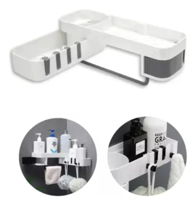 ORGANIZADOR ESQUINERO PARA DUCHA Y BAÑO CON ADHESIVO - 1