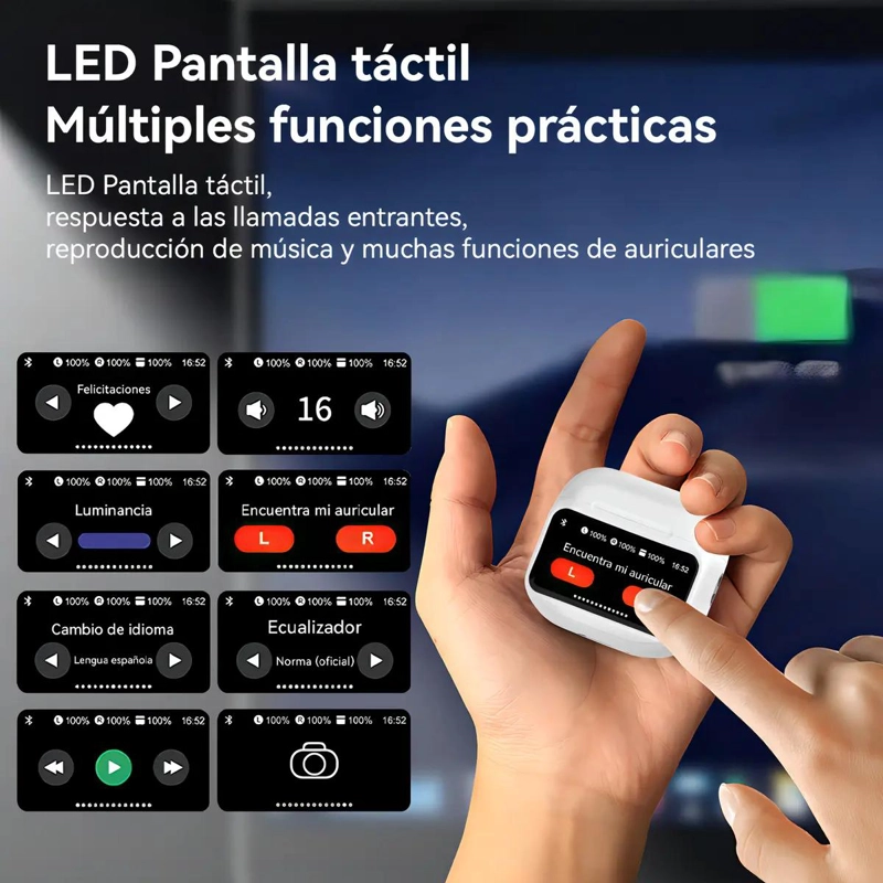 AURICULARES IN-EAR BLUETOOTH CON PANTALLA TACTIL Y CANCELACION DE RUIDO - 6