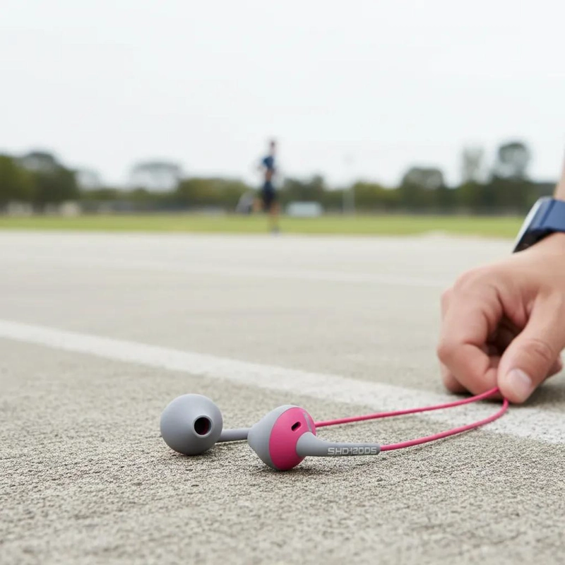 AUDIFONOS IN-EAR DEPORTIVOS COLOR ROSADO PARA ENTRENAMIENTO - 3