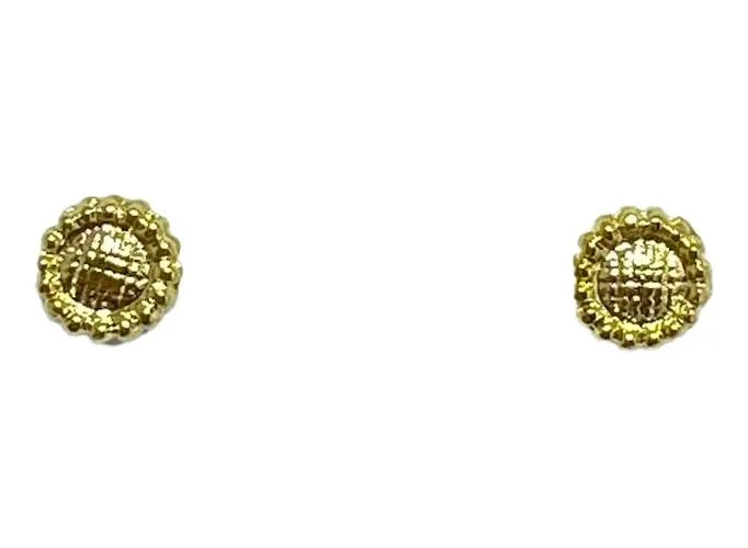 AROS GIRASOL ELEGANTES ENCHAPADOS EN ORO 18K - 1