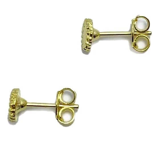 AROS GIRASOL ELEGANTES ENCHAPADOS EN ORO 18K - 3