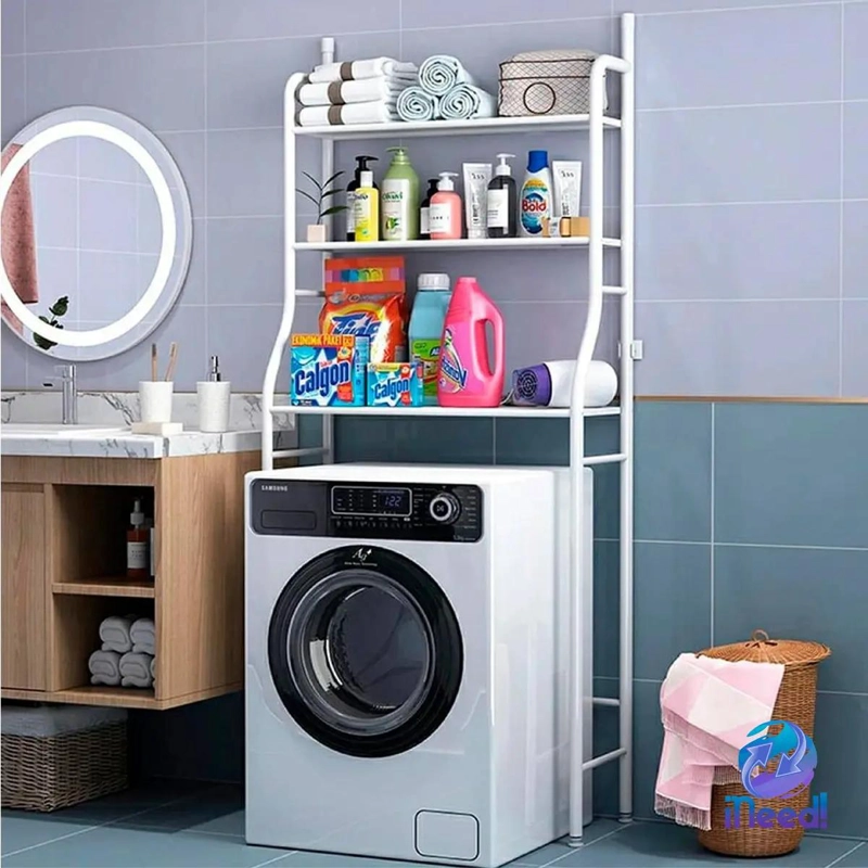 ESTANTE METALICO ORGANIZADOR DE 3 NIVELES PARA BAÑO Y LAVADORA - 2