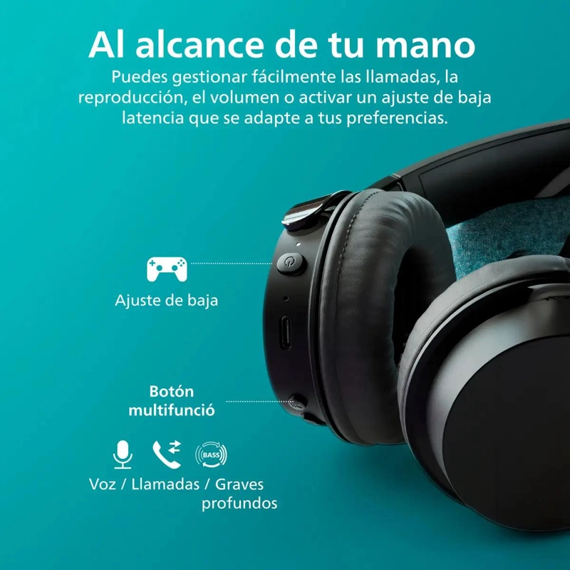 AURICULARES INALAMBRICOS DE DIADEMA LIGEROS Y PLEGABLES CON BLUETOOTH - 5