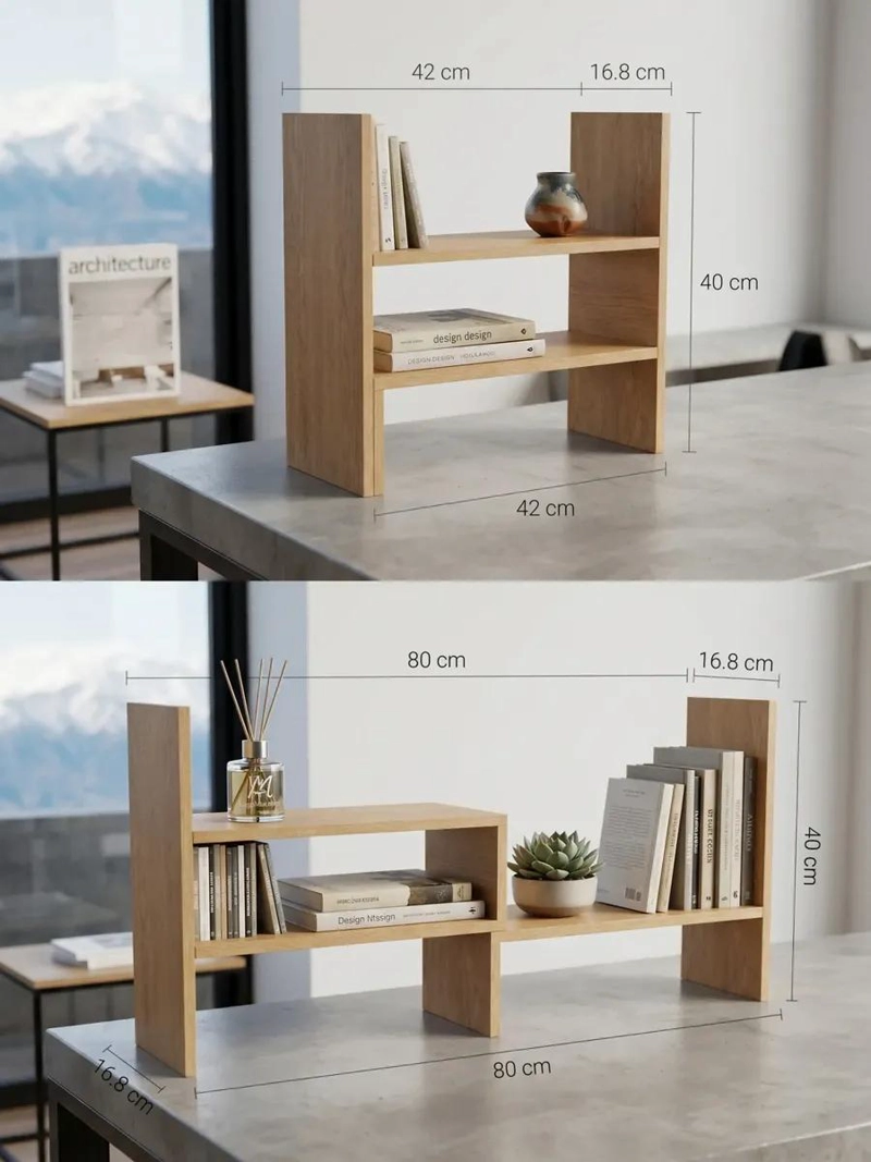 ORGANIZADOR DE ESCRITORIO AJUSTABLE 42-80 CM ESTILO NORDICO - 3