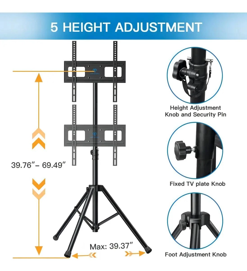 SOPORTE TRIPODE AJUSTABLE PARA PANTALLAS DE 32 A 55 PULGADAS - 9