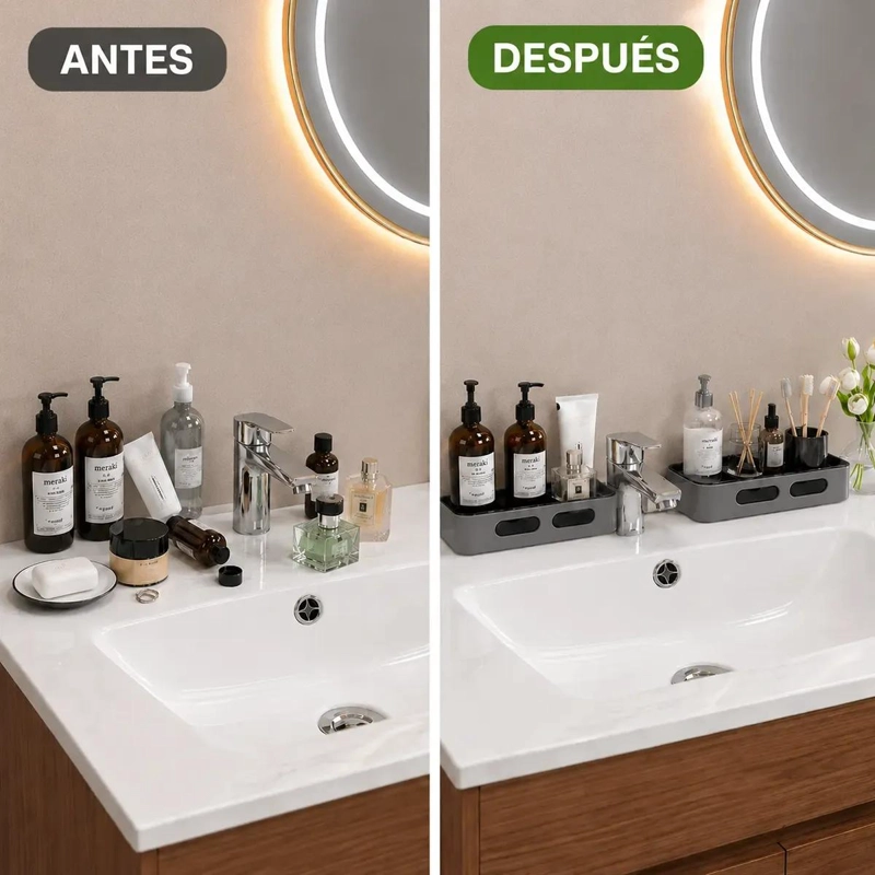 ORGANIZADOR ESQUINERO DOBLE GIRATORIO PARA BAÑO - 3
