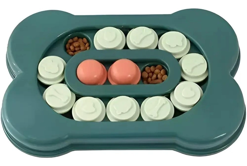 JUGUETE INTERACTIVO PARA PERROS DISPENSADOR DE COMIDA VERDE - 2