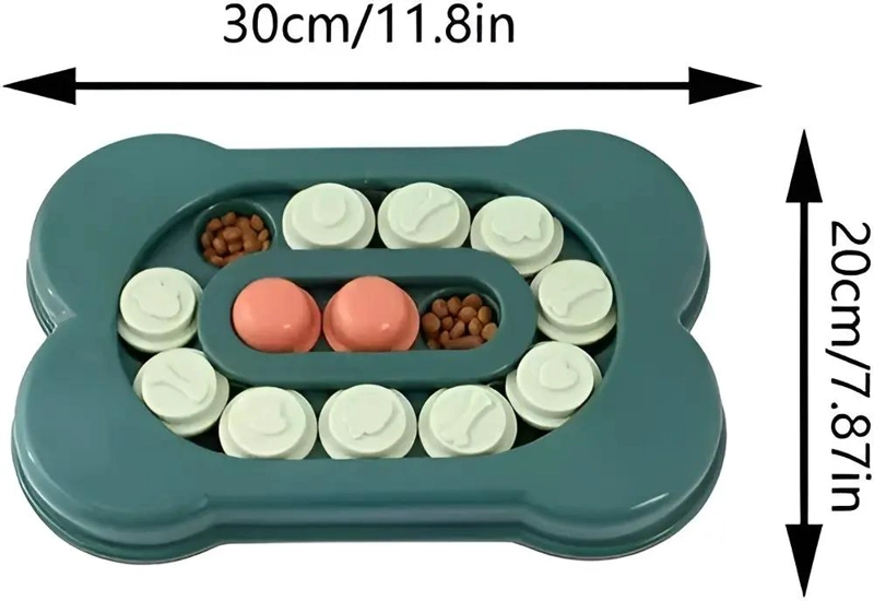 JUGUETE INTERACTIVO PARA PERROS DISPENSADOR DE COMIDA VERDE - 3