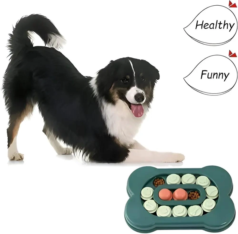 JUGUETE INTERACTIVO PARA PERROS DISPENSADOR DE COMIDA VERDE - 4