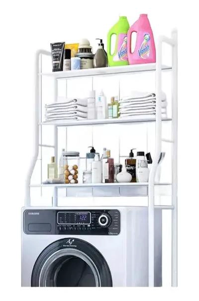ESTANTE ORGANIZADOR DE METAL PARA LAVADERO CON 3 NIVELES - 5