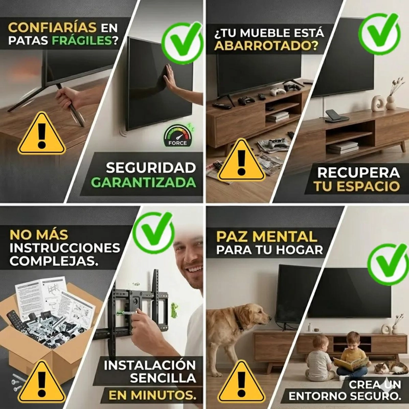 SOPORTE FIJO UNIVERSAL PARA TELEVISORES DE 26 A 60 PULGADAS - 7
