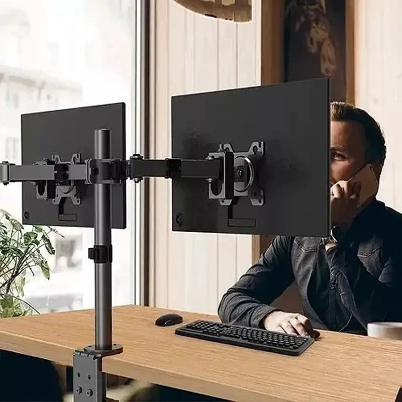 SOPORTE DE MESA PARA DOBLE MONITOR DE 13 A 32 PULGADAS - 4