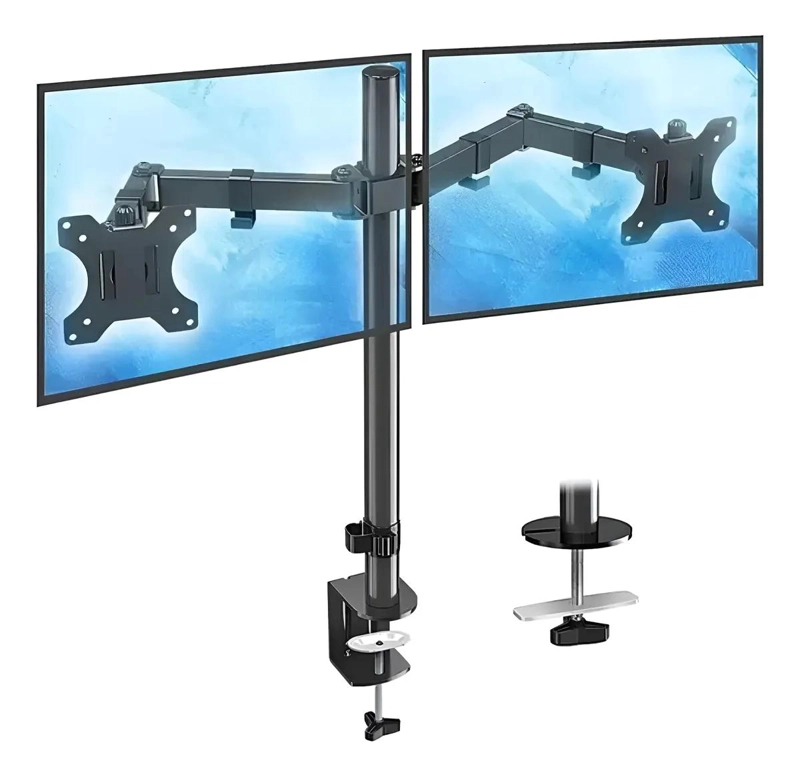SOPORTE DOBLE BRAZO PARA MONITORES DE 10 A 32 PULGADAS - 1