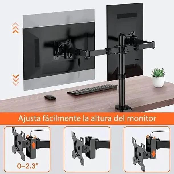 SOPORTE DOBLE BRAZO PARA MONITORES DE 10 A 32 PULGADAS - 2