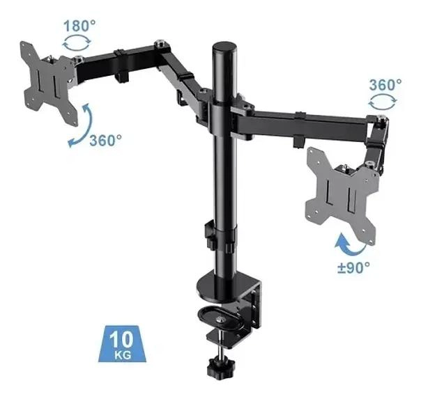 SOPORTE DOBLE BRAZO PARA MONITORES DE 10 A 32 PULGADAS - 3