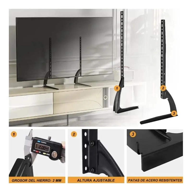 SOPORTE UNIVERSAL PARA TV DE 32 A 75 PULGADAS CON ESTABILIDAD - 2