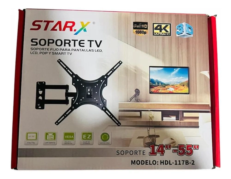 SOPORTE ARTICULADO PARA TV DE 14 A 55 PULGADAS EN PARED - 3