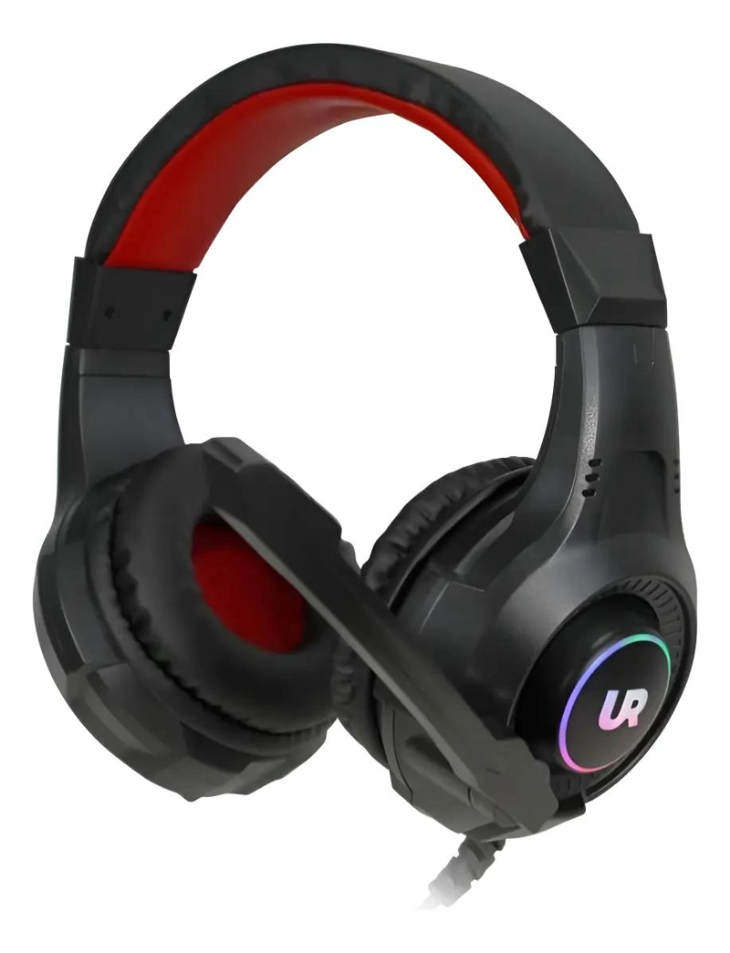 AUDIFONOS GAMER CON LUZ LED RGB Y MICROFONO ABATIBLE - 1