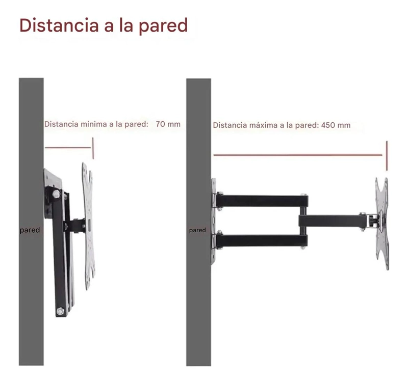 SOPORTE DE TV MOVIBLE PARA PANTALLAS DE 14 A 42 PULGADAS - 2