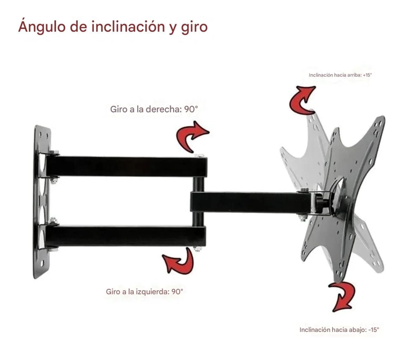 SOPORTE DE TV MOVIBLE PARA PANTALLAS DE 14 A 42 PULGADAS - 3