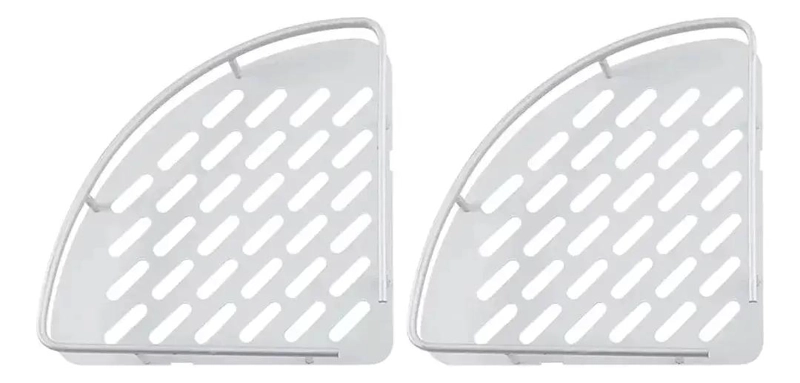 ORGANIZADOR ESQUINERO DUCHA BAÑO ADHESIVO SET 2 METAL - 1