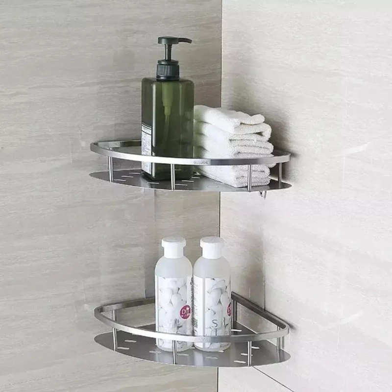 ORGANIZADOR ESQUINERO DUCHA BAÑO ADHESIVO SET 2 METAL - 4