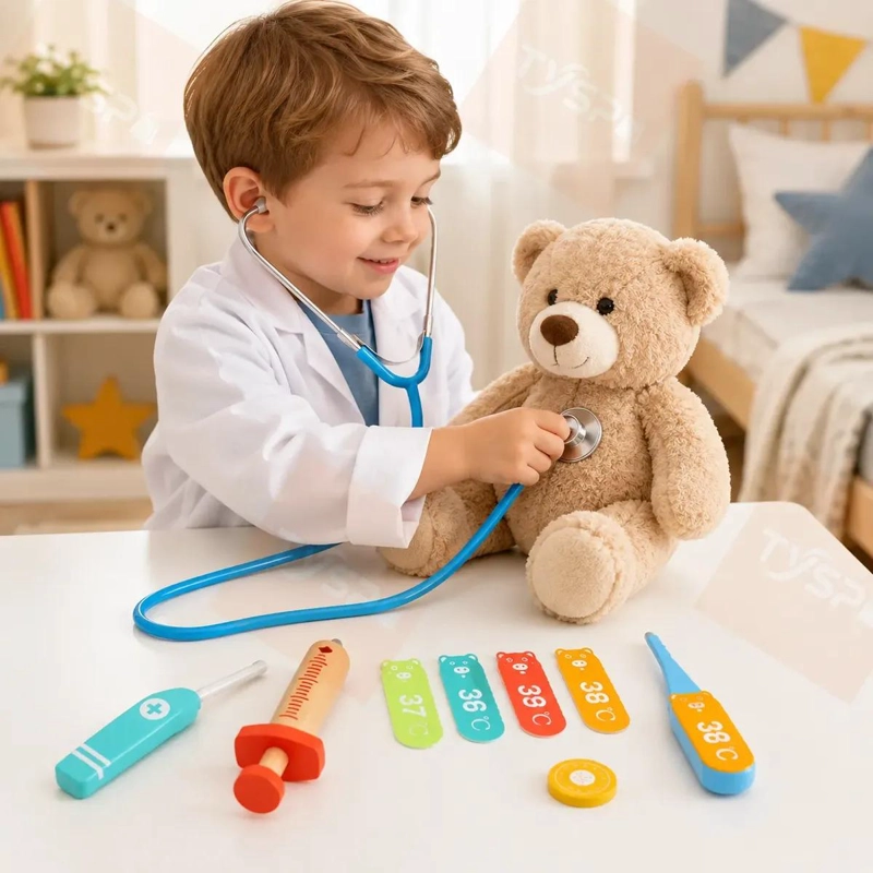 SET DE DOCTOR DE JUGUETE DE MADERA PARA NIÑOS - 2