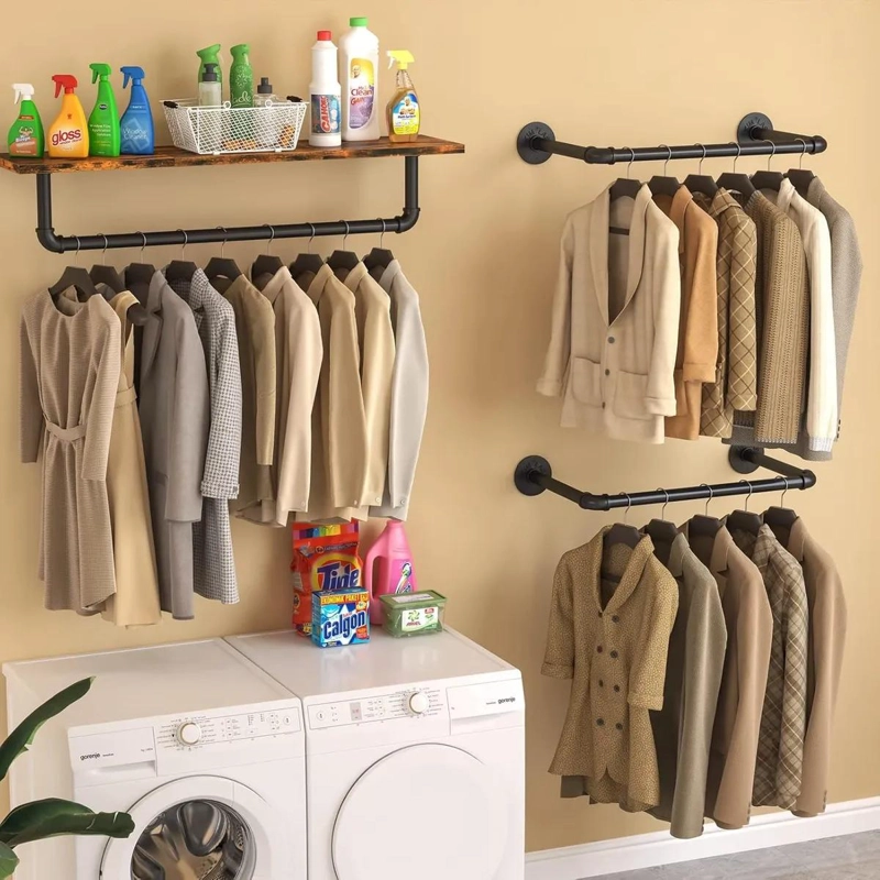 PERCHERO INDUSTRIAL VINTAGE DE PARED PARA ARMARIO Y BAÑO - 2