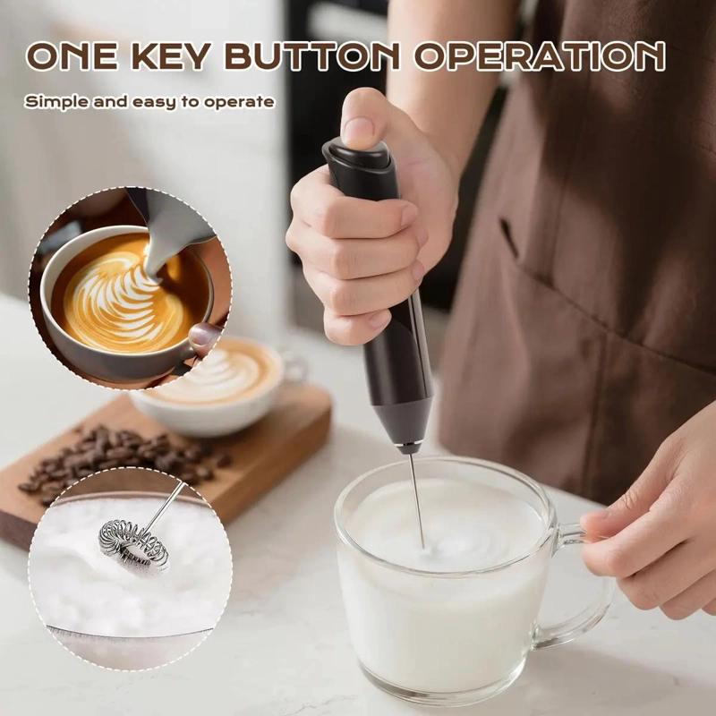 BATIDOR ELE CTRICO PORTATIL CON BASE ESTABLE PARA ESPUMAR LECHE Y BEBIDAS - 5