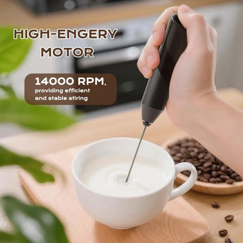 BATIDOR ELE CTRICO PORTATIL CON BASE ESTABLE PARA ESPUMAR LECHE Y BEBIDAS - 7
