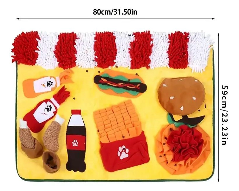 ALFOMBRILLA INTERACTIVA DE OLFATEO PARA PERROS DE 80X60 CM - 2