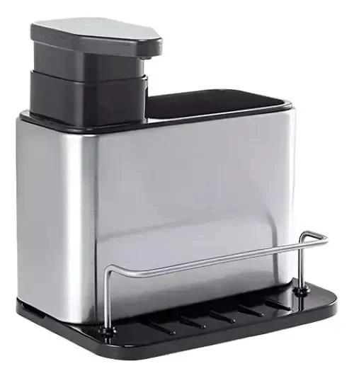 DISPENSADOR DE JABON Y ESCURRIDOR MULTIUSOS PARA BAÑO Y COCINA - 1