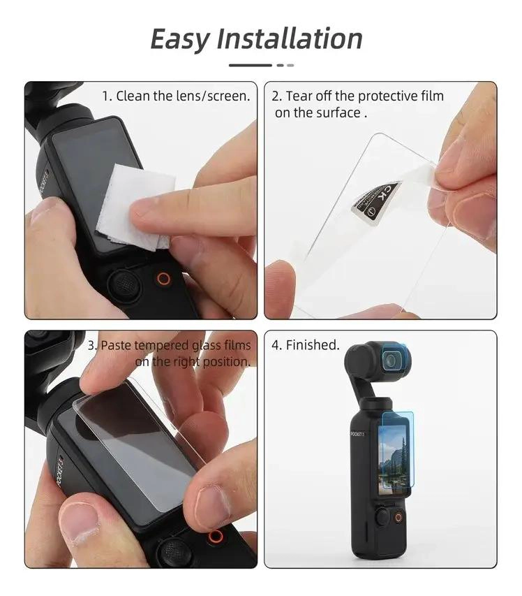 PROTECTOR DE VIDRIO TEMPLADO PARA DJI OSMO POCKET 3 Y 4 - 2