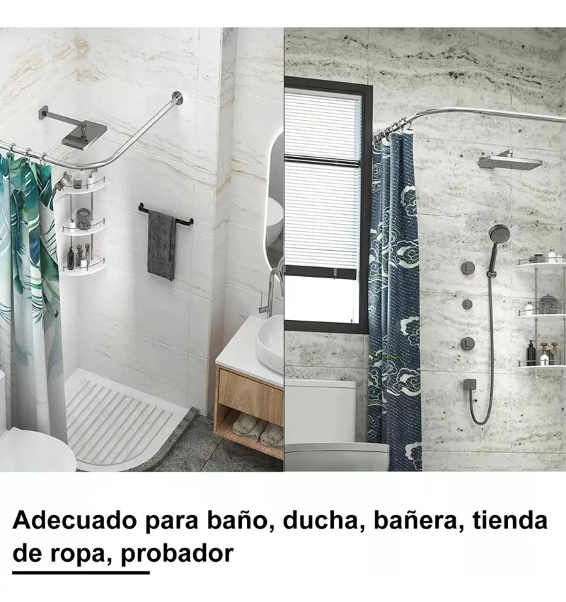 BARRA AJUSTABLE DE DUCHA EN ACERO INOXIDABLE 100-160 CM - 3