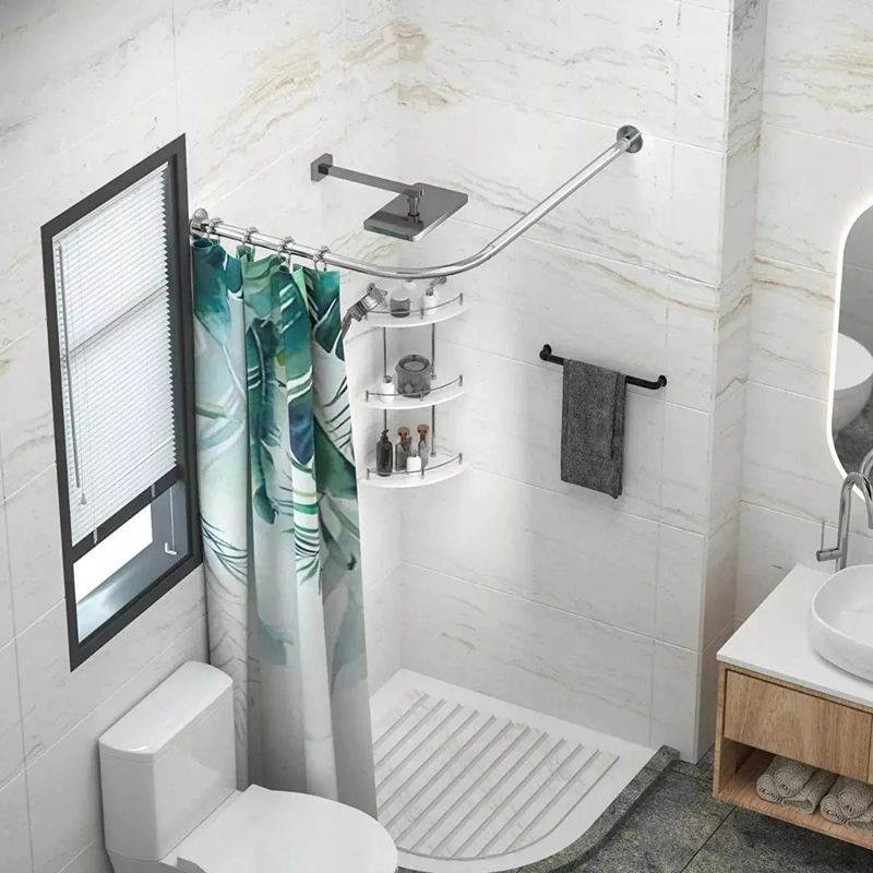 BARRA AJUSTABLE DE DUCHA EN ACERO INOXIDABLE 100-160 CM - 8