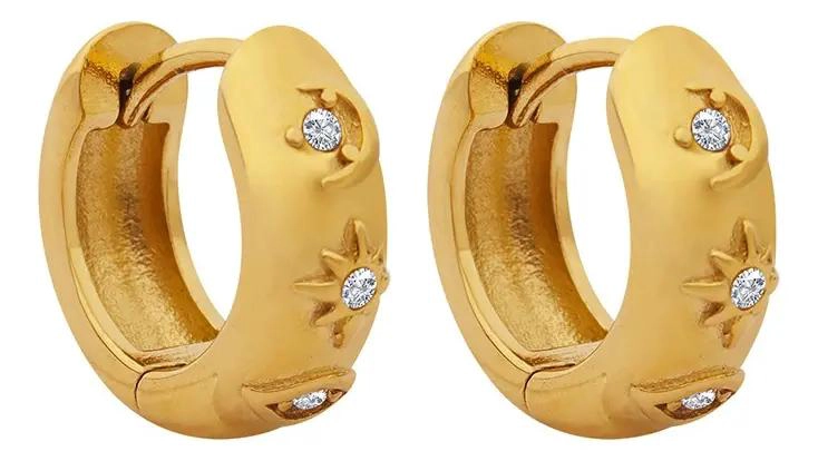 AROS BAÑADOS EN ORO 18K CON DISEÑO EXCLUSIVO - 1