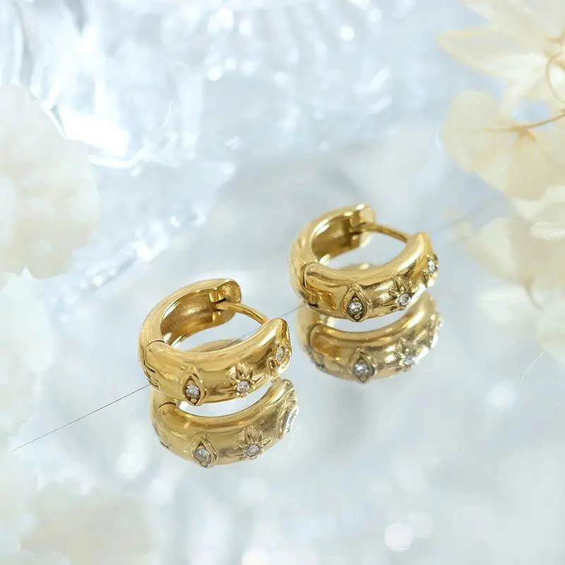 AROS BAÑADOS EN ORO 18K CON DISEÑO EXCLUSIVO - 2