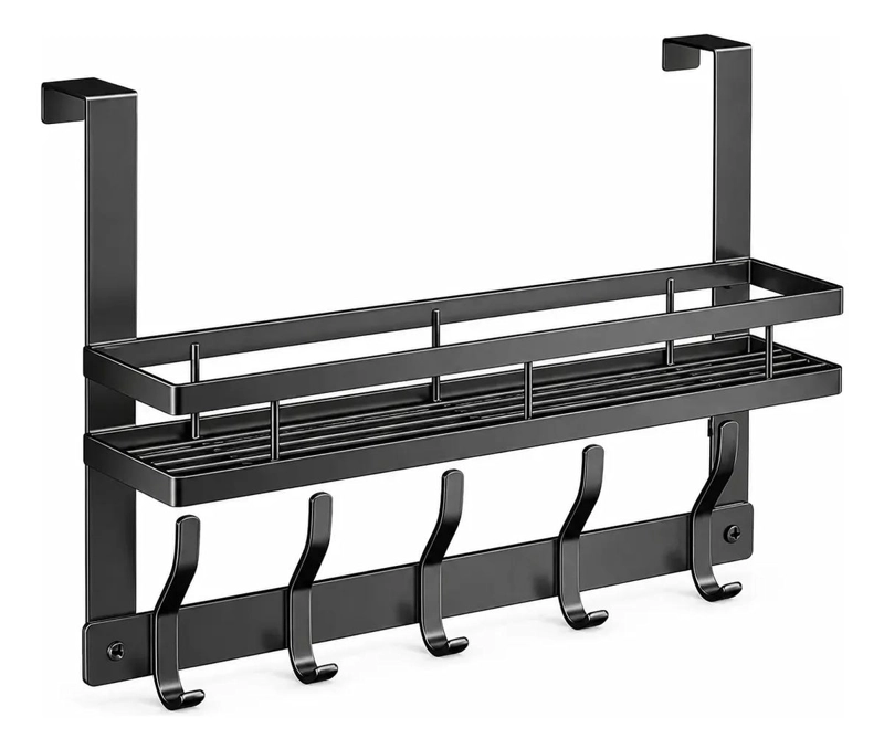 ORGANIZADOR COLGANTE MULTIFUNCIONAL PARA PUERTA CON REPISA Y GANCHOS - 2